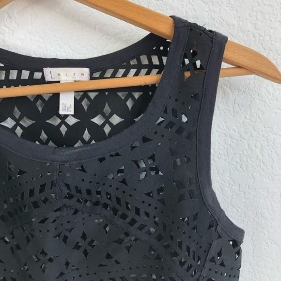 LEITH Nordstrom Laser Cut Shell Cut Out Jersey - Picture 5 of 7